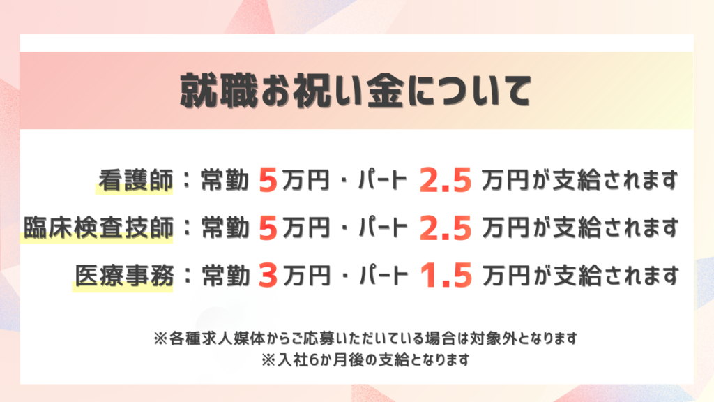 就職お祝い金について